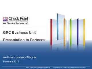 GRC Business Unit Presentation to Partners