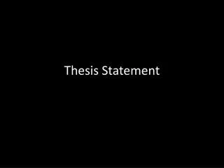 thesis statement