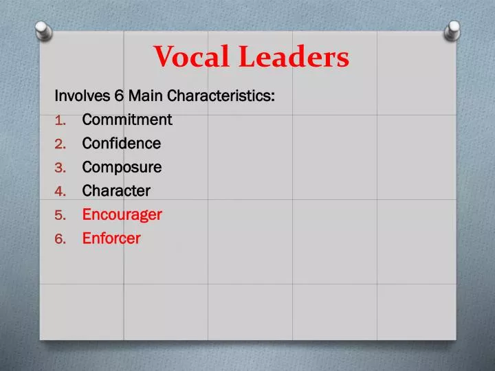 vocal leaders