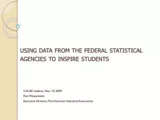 using data from the federal statistical agencies to inspire students