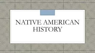 Native American History