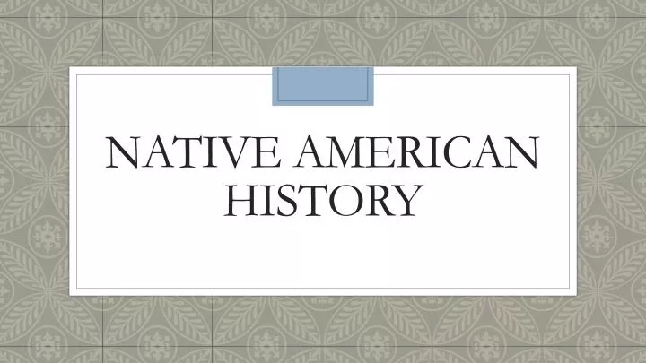 native american history