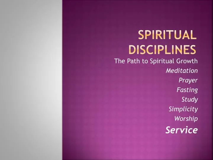 spiritual disciplines