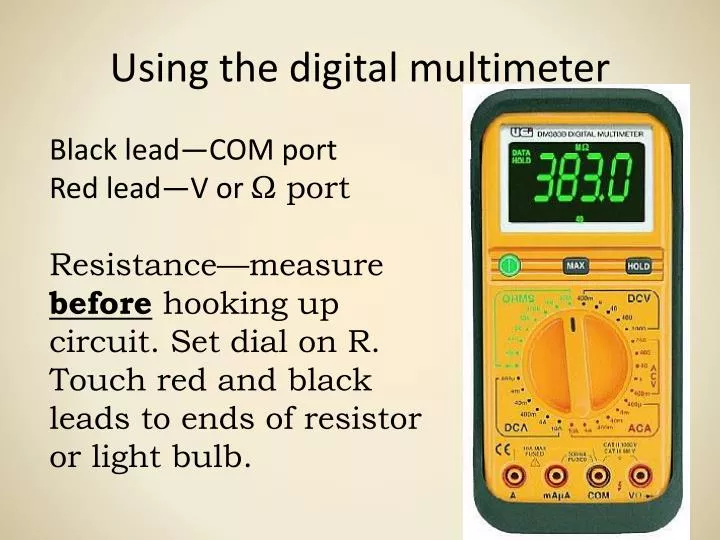 using the digital multimeter