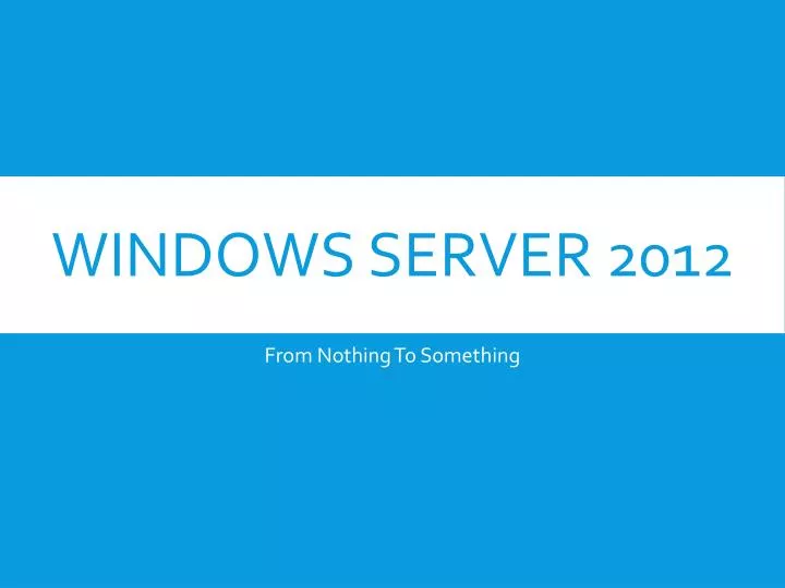 windows server 2012