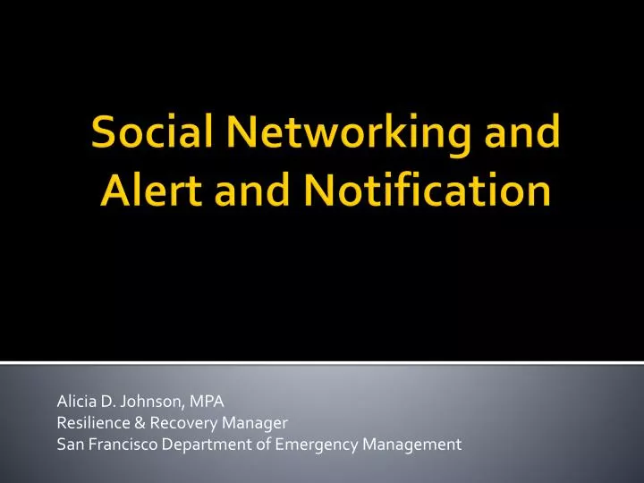 alicia d johnson mpa resilience recovery manager san francisco department of emergency management