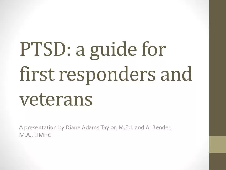 ptsd a guide for first responders and veterans