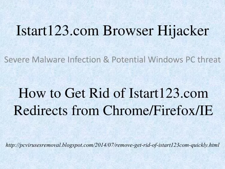 istart123 com browser hijacker