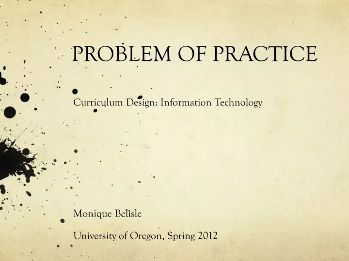 problem of practice