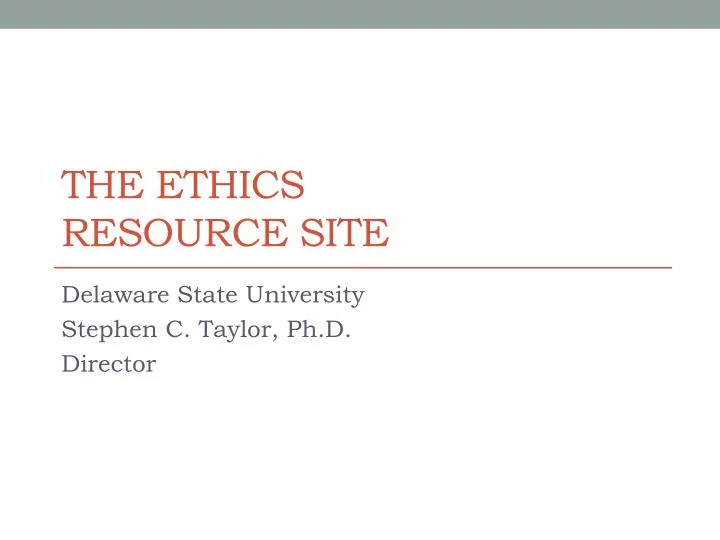 the ethics resource site