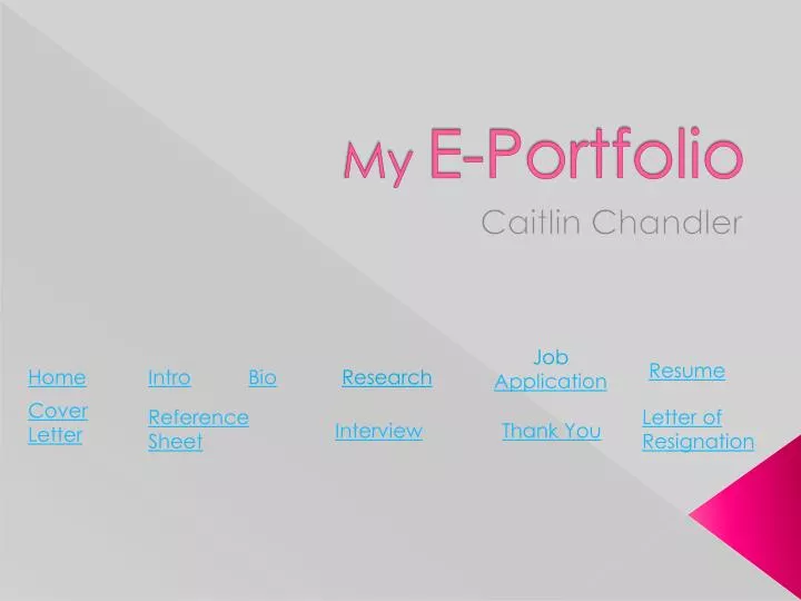 my e portfolio