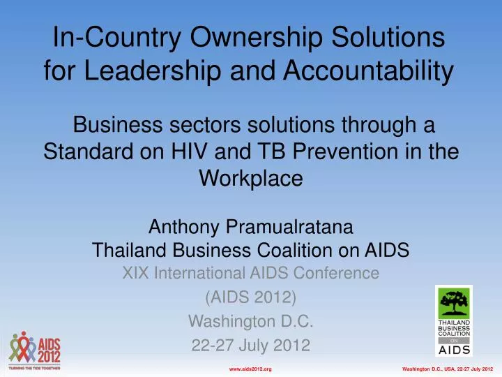 xix international aids conference aids 2012 washington d c 22 27 july 2012