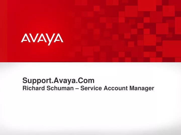support avaya com richard schuman service account manager