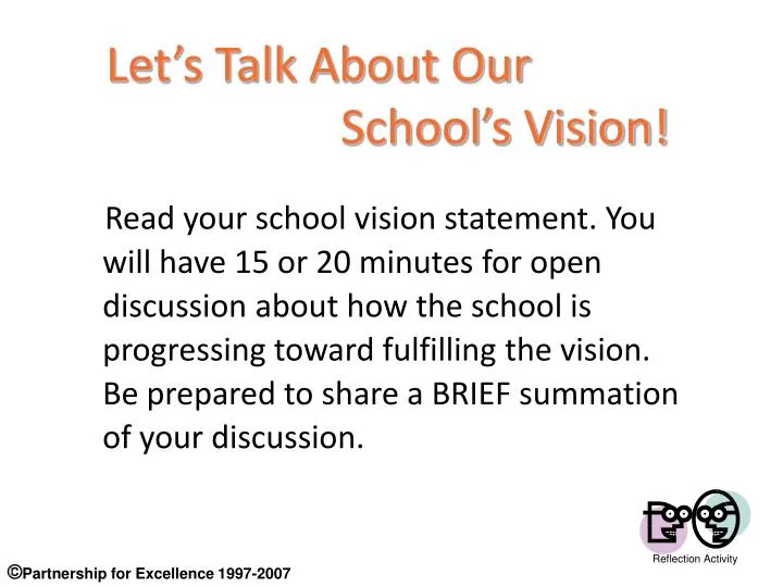 let s talk about our school s vision