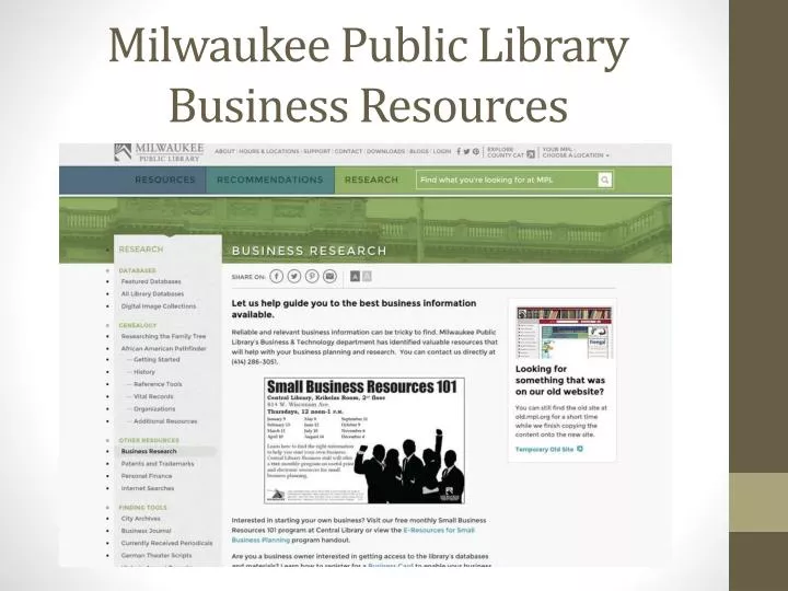 milwaukee public library business resources