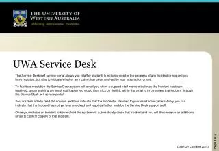 UWA Service Desk