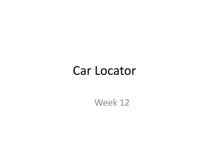 car locator