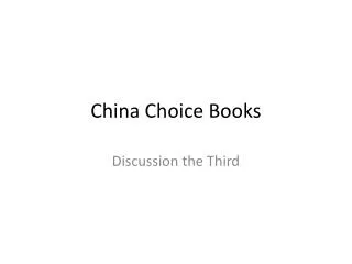 China Choice Books