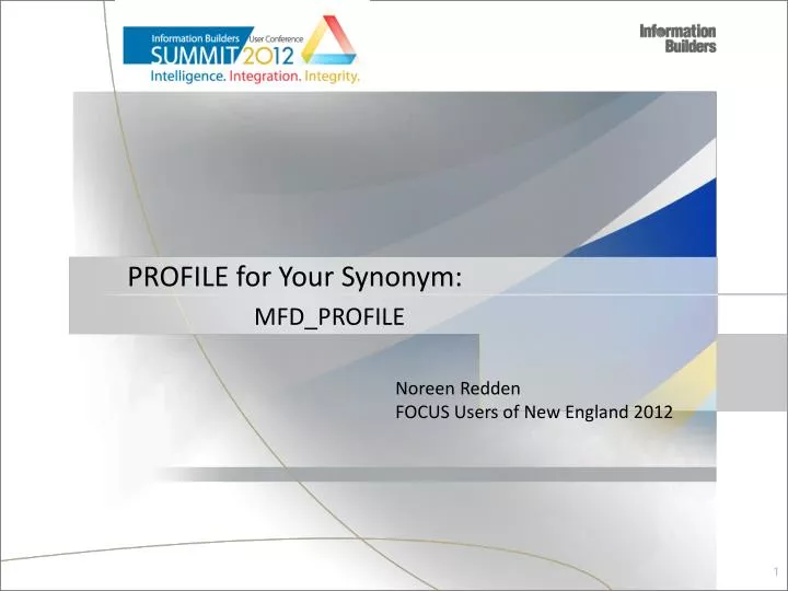 profile for your synonym