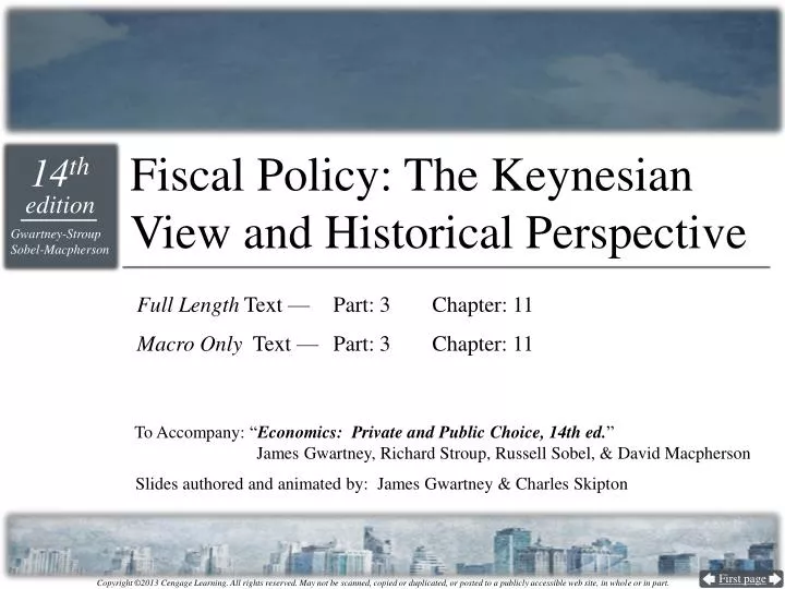 fiscal policy the keynesian view and historical perspective