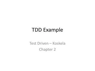 TDD Example