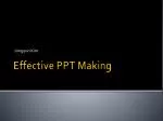 Effective PPT Making - slide 1