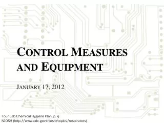 Control Measures and Equipment