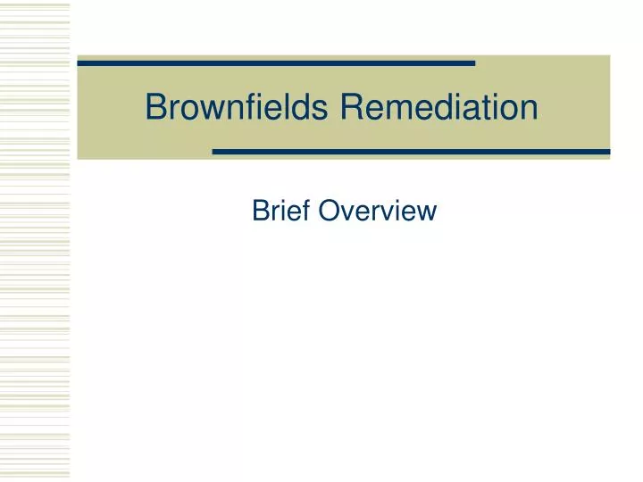 brownfields remediation