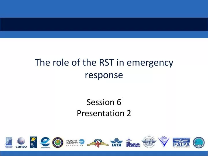 the role of the rst in emergency response
