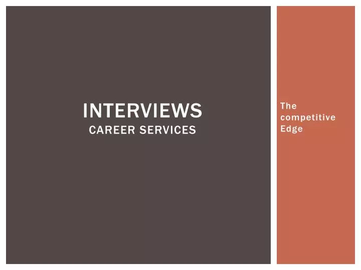 interviews career services