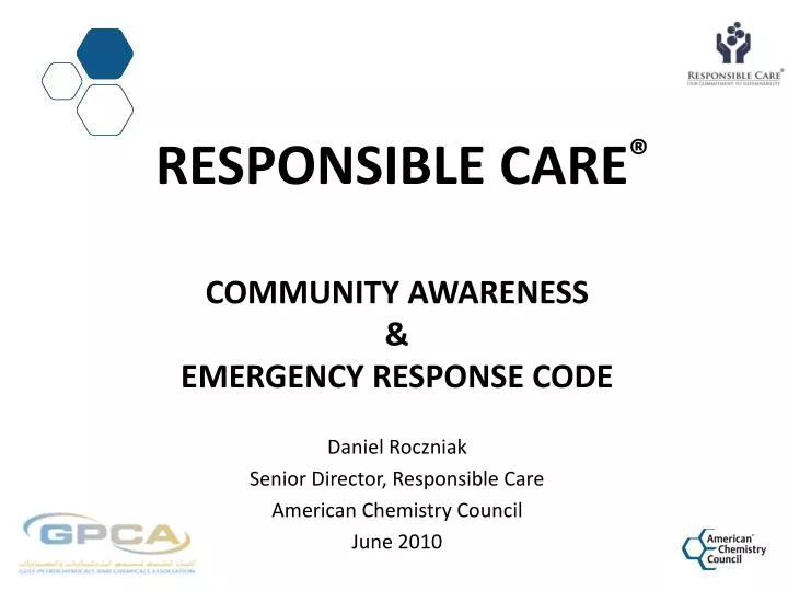 responsible care community awareness emergency response code