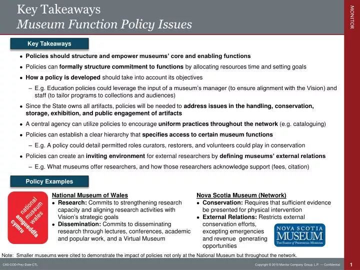 key takeaways museum function policy issues