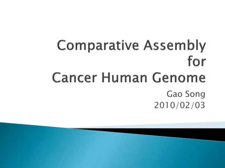 comparative assembly for cancer human genome