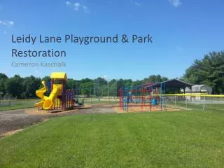 Leidy Lane Playground &amp; Park Restoration