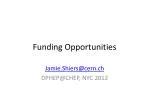 Funding Opportunities - slide 1