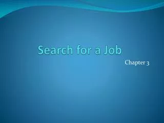 Search for a Job