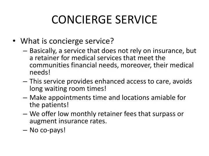 concierge service