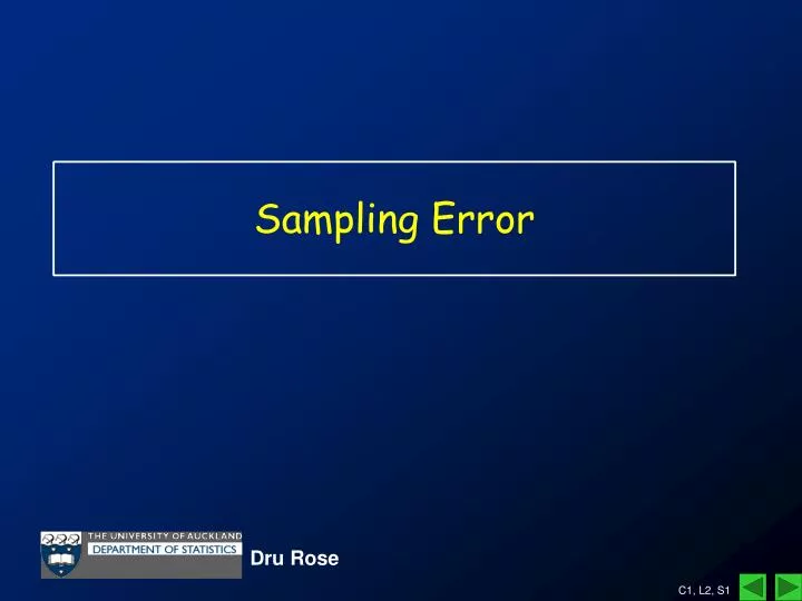 sampling error