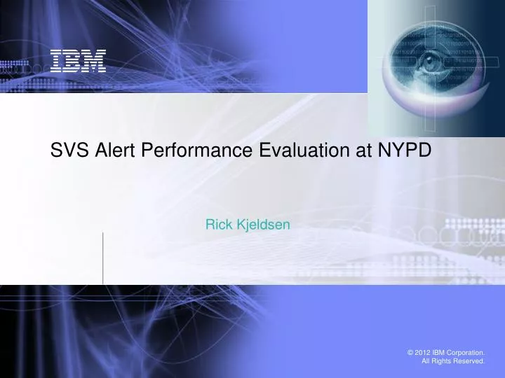 svs alert performance evaluation at nypd