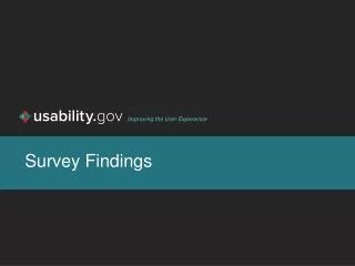 Survey Findings