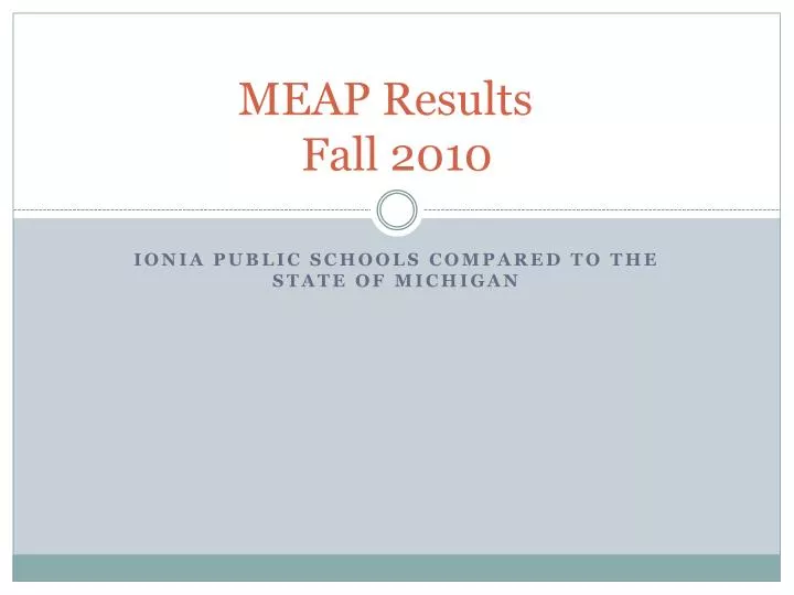 meap results fall 2010