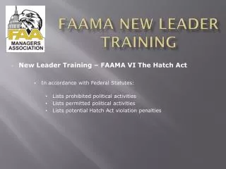 FAAMA New Leader Training