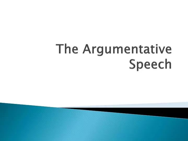 the argumentative speech