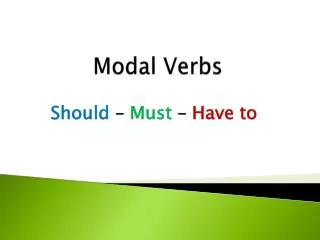 Modal Verbs