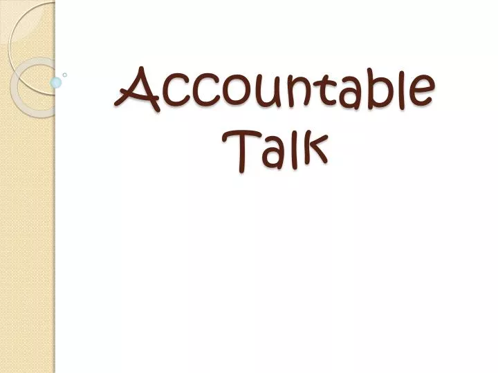 accountable talk