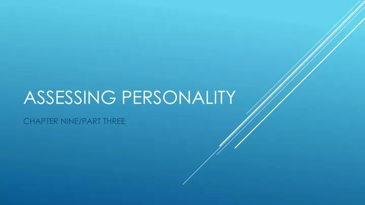 assessing personality