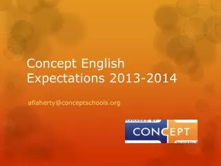 Concept English Expectations 2013-2014