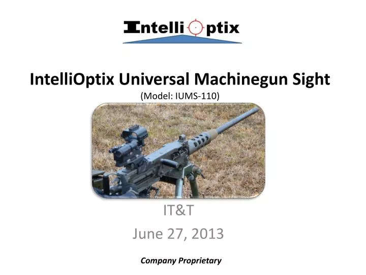 intellioptix universal machinegun sight model iums 110