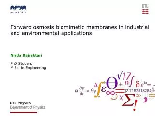 Forward osmosis biomimetic membranes in industrial and environmental applications