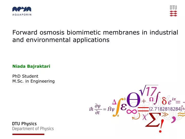 forward osmosis biomimetic membranes in industrial and environmental applications